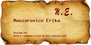Maszarovics Erika névjegykártya